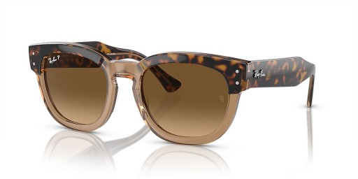 Ray-Ban RB0298SF Mega ojo de halcón L (53 21) con lentes Marrones y la Tortuga Gafas de sol de montura