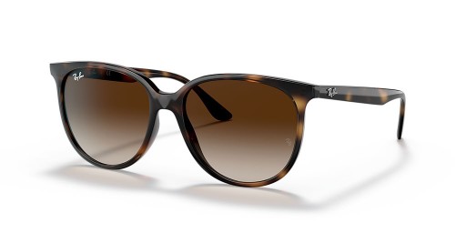 Ray-Ban RB4378F S (54 - 16) con lentes Marrones y la Tortuga Gafas de sol de montura
