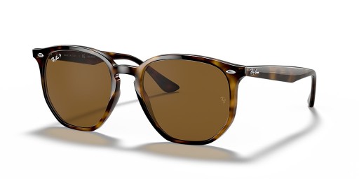 Ray-Ban RB4306F L (54 - 19) con lentes Marrones y la Tortuga Gafas de sol de montura