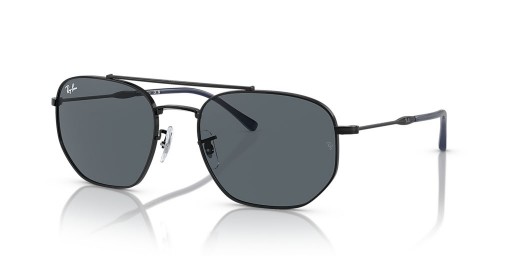 Ray-Ban RB3707 L (54 - 20) con lentes Azules y Negro Gafas de sol de montura