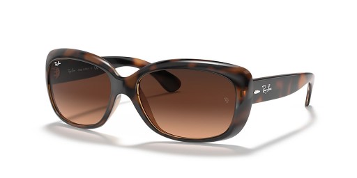 Ray-Ban RB4101 Jackie Ohh M (58 - 17) con lentes de color Rosa y la Tortuga Gafas de sol de montura