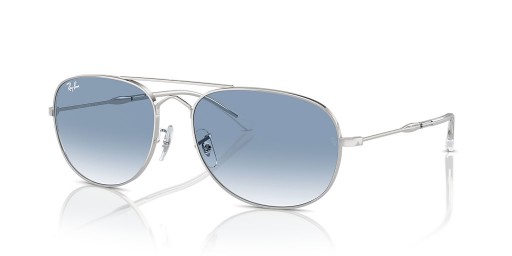 Ray-Ban RB3735 Bain Puente XL (57 - 17) con lentes Azules y Gafas de sol de montura de Plata