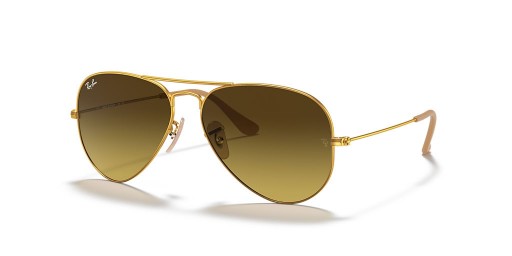 Ray-Ban RB3025 Aviator Gradiente XL (58 - 14) con lentes Marrones y Gafas de sol de montura de Oro