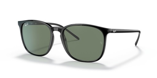 Ray-Ban RB4387F M (55 - 18) con lentes de color Verde y Negro Gafas de sol de montura