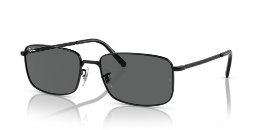 Ray-Ban RB3717 XL (57 - 18) con Gris y lentes de marco Negro, Gafas de sol