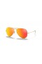 Ray-Ban RB3025 Aviator Flash Lentes XL (58 - 14) con Naranja lentes y Gafas de sol de montura de Oro