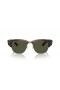 Ray-Ban RB0316S Mega Clubmaster XL (53 21) con lentes de color Verde y la Tortuga Gafas de sol de montura