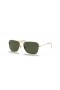 Ray-Ban RB3136 Caravan L (55 - 15) con lentes de color Verde y Oro, Gafas de sol de montura