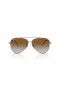 Ray-Ban RBR0101S Aviador Inversa XXL (62 - 11) con lentes Marrones y Gafas de sol de montura de Plata
