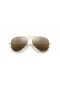 Ray-Ban RB3025 Aviator Chromance XXL (62 - 14) con lentes Marrones y Gafas de sol de montura de Oro
