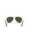 Ray-Ban RB3625 Nuevo Aviador L (58 - 14) con lentes de color Verde y Oro, Gafas de sol de montura