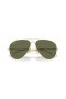 Ray-Ban RB3825 Antiguo Aviador XXL (62 - 14) con lentes de color Verde y Oro, Gafas de sol de montura