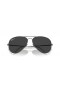 Ray-Ban RB8089 Aviator Titanium XXL (62 - 14) con lentes Negros y Gafas de sol de montura de Plata