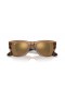 Ray-Ban RB0840S Mega Caminante M (51 - 21) con Oro y lentes de Gafas de sol de montura Marrón
