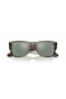 Ray-Ban RB0840S Mega Caminante M (51 - 21) con la Plata y lentes de marco Verde de las Gafas de sol