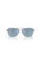 Ray-Ban RBR0102S Caravana Inversa XXL (61 - 15) con lentes Azules y Gafas de sol de montura de Plata
