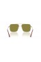 Ray-Ban RB3758 Ari Bio-Base de M (54 - 16) con lentes de color Verde y Oro, Gafas de sol de montura