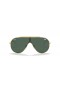 Ray-Ban RB3597 Alas XL (0 - 133) con lentes de color Verde y Oro, Gafas de sol de montura