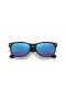 Ray-Ban RB2132 Nuevo Wayfarer Flash S (52 - 18) con lentes Azules y Negro Gafas de sol de montura