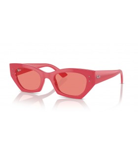 Ray-Ban RB4430 Zena Bio-Base de M (52 - 22) con lentes de color Rosa y Rojo Gafas de sol de montura