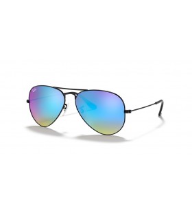 Ray-Ban RB3025 Aviator Flash Lentes de Gradiente XXL (62 - 14) con lentes Azules y Negro Gafas de sol de montura