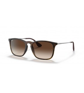 Ray-Ban RB4187 Chris M (54 - 18) con lentes Marrones y la Tortuga Gafas de sol de montura