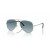 Ray-Ban RB3625 Nuevo Aviador XXL (62 - 14) con lentes Azules y Gafas de sol de montura de Plata