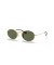 Ray-Ban RB3547N البيضاوي شقة العدسات م (51 - 21) مع الأخضر العدسات الذهب الإطار النظارات الشمسية