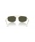 Ray-Ban RB3845 Explorer V XXL (60 - 17) مع الأخضر العدسات الذهب الإطار النظارات الشمسية