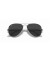 Ray-Ban RB3689 الطيار المعادن الثاني XXL (62 - 14) مع العدسات السوداء والفضة نظارات الإطار