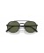 Ray-Ban RB3765 لتر (53 - 22) مع الأخضر العدسات و النظارات الشمسية الإطار الأسود