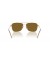 Ray-Ban RBR0102S القافلة عكس XXL (61 - 15) مع البني العدسات الذهب الإطار النظارات الشمسية