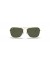 Ray-Ban RB3136 القافلة L (55 - 15) مع الأخضر العدسات الذهب الإطار النظارات الشمسية