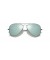 Ray-Ban RB3025 الطيار فلاش العدسات XL (58 - 14) مع الفضة العدسات و النظارات الشمسية الإطار الفضي
