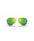 Ray-Ban RB3025 الطيار فلاش العدسات م (55 - 14) مع الأخضر العدسات الذهب الإطار النظارات الشمسية