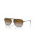 Ray-Ban RBR0102S القافلة عكس XL (58 - 15) مع البني العدسات و النظارات الشمسية الإطار الأسود