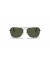 Ray-Ban RB3136 القافلة L (55 - 15) مع الأخضر العدسات و النظارات الشمسية الإطار الفضي