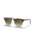 Ray-Ban RB3016 Clubmaster فلاش عدسات L (51 - 21) مع الأخضر العدسات السلحفاة نظارات الإطار