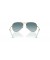 Ray-Ban RB3025 الطيار التدرج XL (58 - 14) مع العدسات الزرقاء والذهب نظارات الإطار