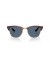 Ray-Ban RBR0504S Clubmaster عكس S (51 - 21) مع العدسات الزرقاء والذهب نظارات الإطار