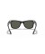 Ray-Ban RB2140 الأصلية عابر سبيل الكلاسيكية XXL (54 - 18) مع الأخضر العدسات و النظارات الشمسية الإطار الأسود