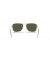 Ray-Ban RB3136 القافلة L (55 - 15) مع الأخضر العدسات الذهب الإطار النظارات الشمسية