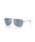 Ray-Ban RBR0102S القافلة عكس XXL (61 - 15) مع العدسات الزرقاء والفضية نظارات الإطار