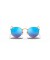 Ray-Ban RB3447 جولة فلاش العدسات S (50 - 21) مع العدسات الزرقاء والذهب نظارات الإطار