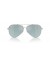 Ray-Ban RBR0101S ليني كرافيتز X الطيار العكسي L (59 - 11) مع الفضة العدسات و النظارات الشمسية الإطار الفضي