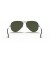 Ray-Ban RB3025 Aviator Large Metal II XXL (62 - 14) مع الأخضر العدسات و النظارات الشمسية الإطار الأسود