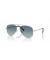 Ray-Ban RB3625 جديدة الطيار XXL (62 - 14) مع العدسات الزرقاء والفضية نظارات الإطار
