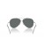 Ray-Ban RBR0101S الطيار العكسي L (59 - 11) مع العدسات الرمادية والفضية نظارات الإطار