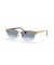 Ray-Ban RB3946 Clubmaster البيضاوي S (52 - 19) مع العدسات الزرقاء و البيج نظارات الإطار