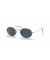 Ray-Ban RB3547 البيضاوي المعادن م (51 - 21) مع العدسات الزرقاء والفضية نظارات الإطار